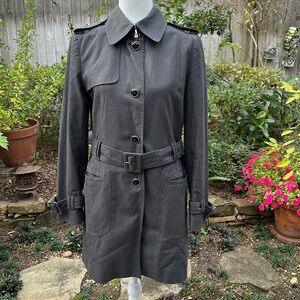 BANANA REPUBLIC Short Grey Trench Coat (Sz: S)